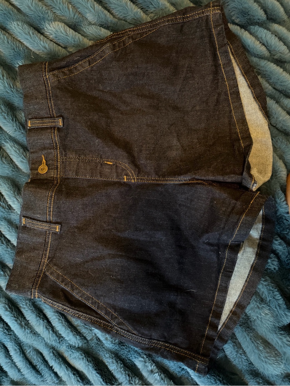 Levi's Dark Blue High-Waist Denim Shorts